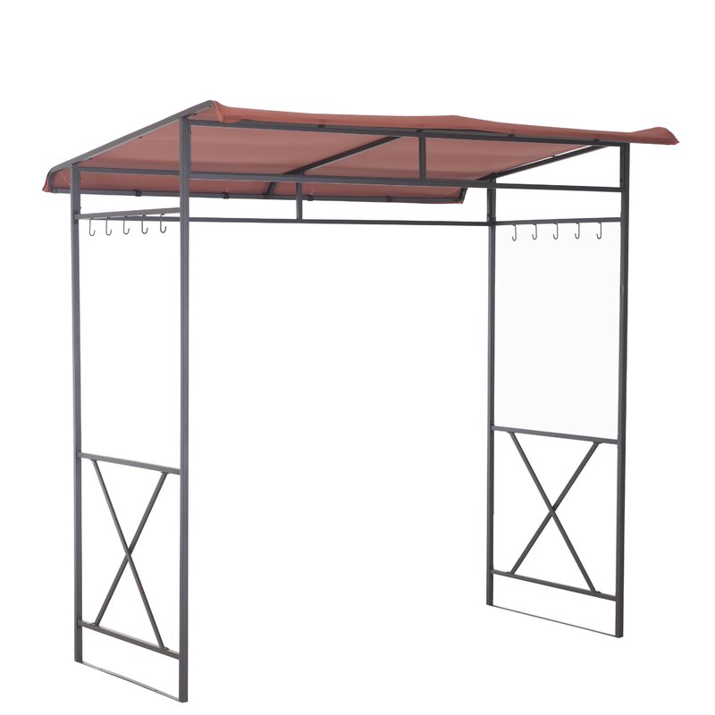 Sunjoy 7 Ft W X 5 Ft D Steel Grill Gazebo Reviews Wayfair